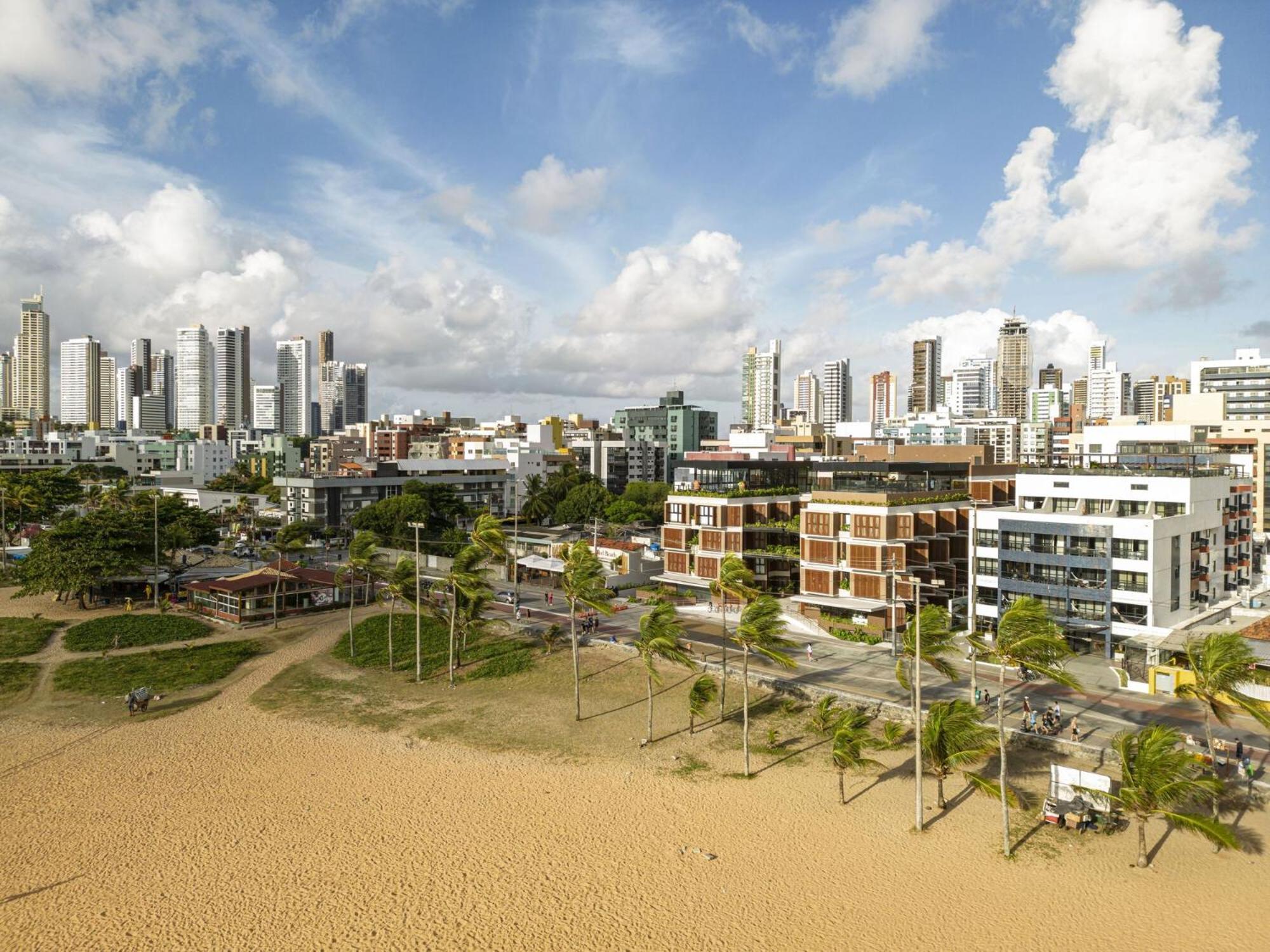 Ba'Ra Hotel João Pessoa المظهر الخارجي الصورة Aerial view of the new city of Fortaleza